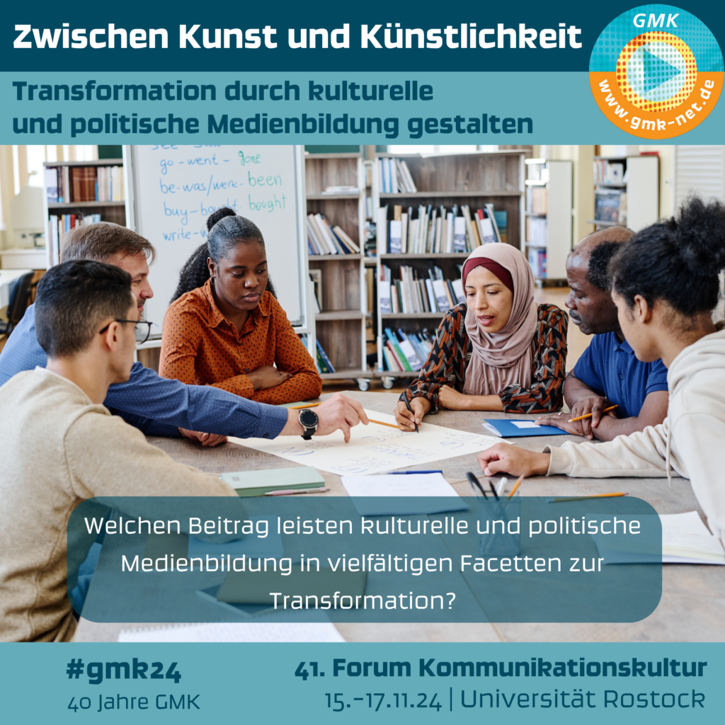 Kampagne zum Forum 2024: Sechs Leute verschiedener Nationen sitzen an einem Tisch und arbeiten